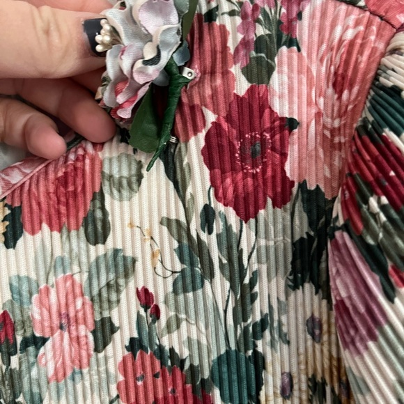 SOLD Vintage Cottagecore Floral Short Sleeve Dress Tags Attached - Picture 9 of 15